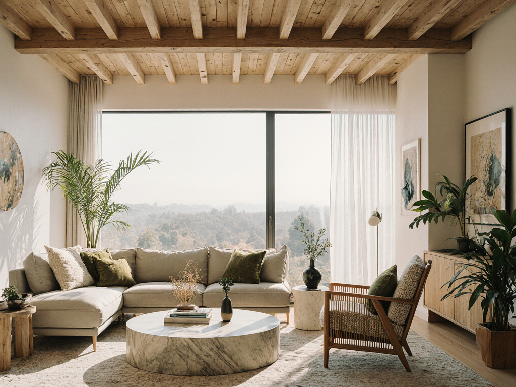 luxury modern living room warm earthy palette of greige olive and beige curved oak sofa boucle armc jqnnnjpnualidfartka7 1