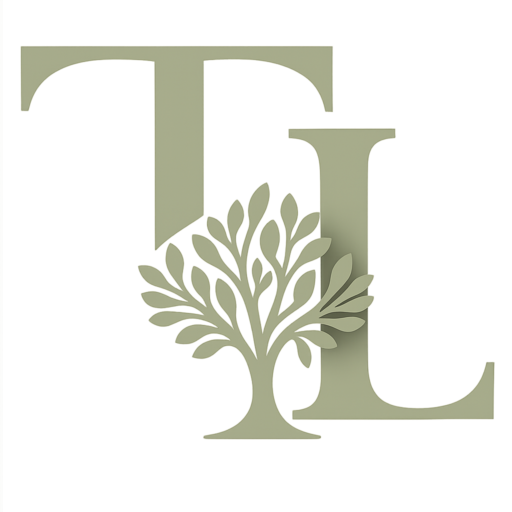 elegant t l logo with tree design
